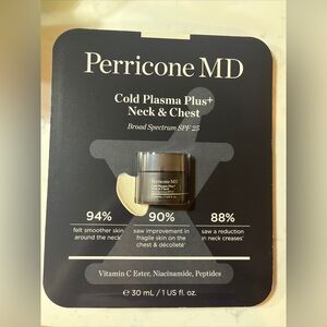 NWT Perricone MD Cold Plasma Plus+ Neck & Chest Broad Spectrum Moisturizer 1oz